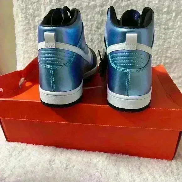 2008 NIKE DUNK HIGH PREMIUM ICE BLUE & BLACK 11.5M DS main image 14